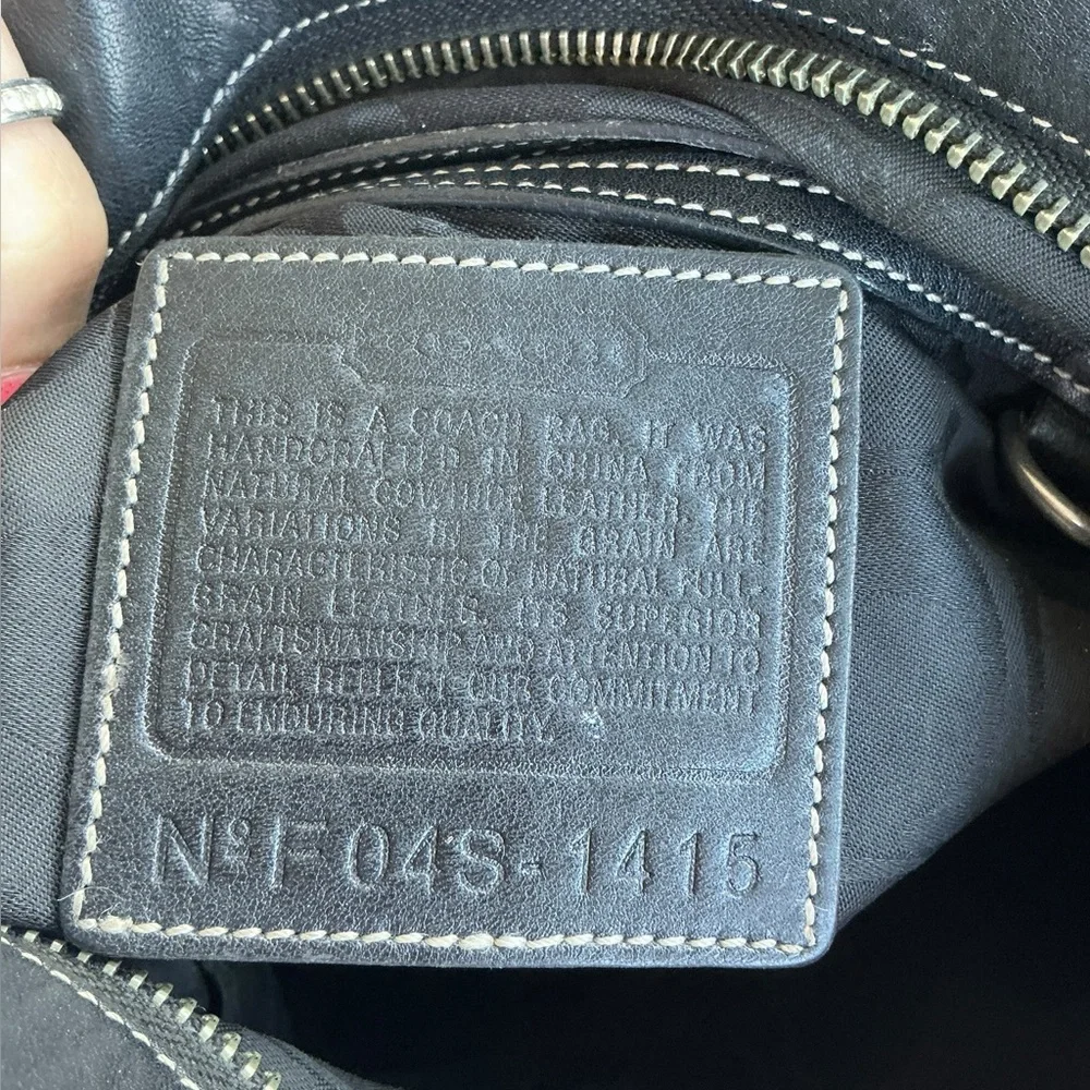 Vintage Coach Legacy Slim Crossbody Bag 1415 Black Leather